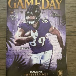 Baltimore Ravens vs. Houston Texans Gameday Program 10/5/2025 Mark Andrews